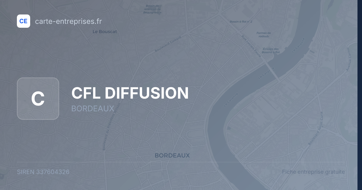CFL DIFFUSION — 337604326 — fiche entreprise