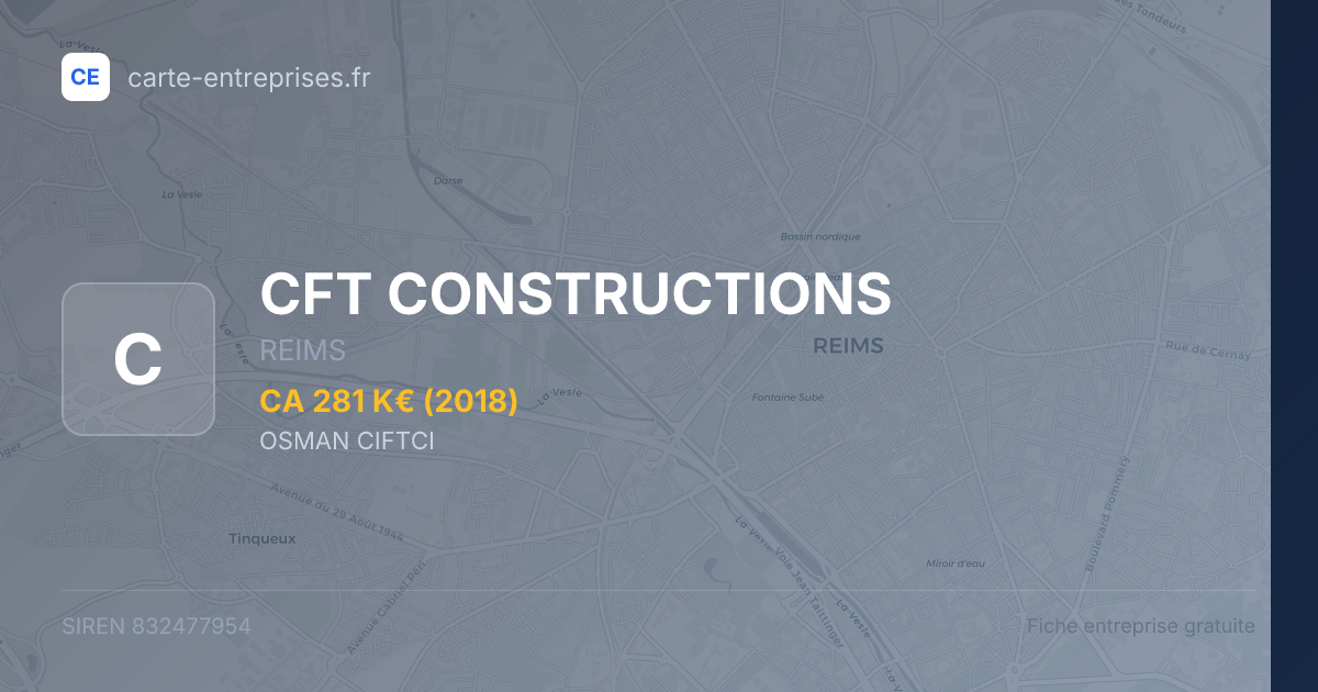 CFT CONSTRUCTIONS — 832477954 — fiche entreprise
