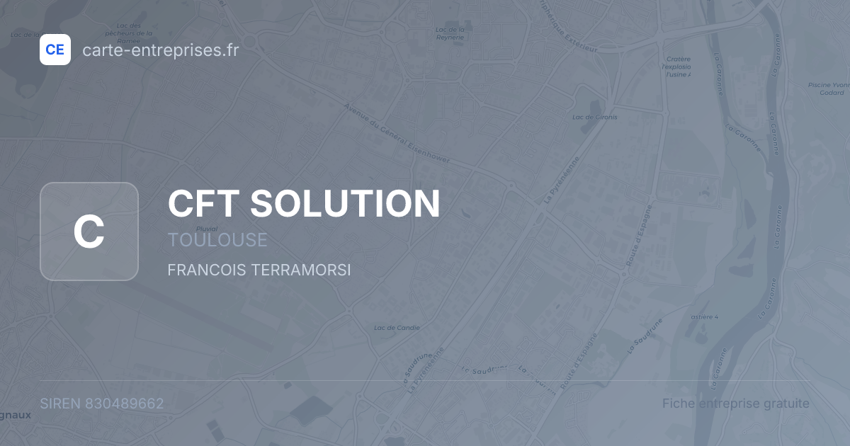 CFT SOLUTION — 830489662 — fiche entreprise