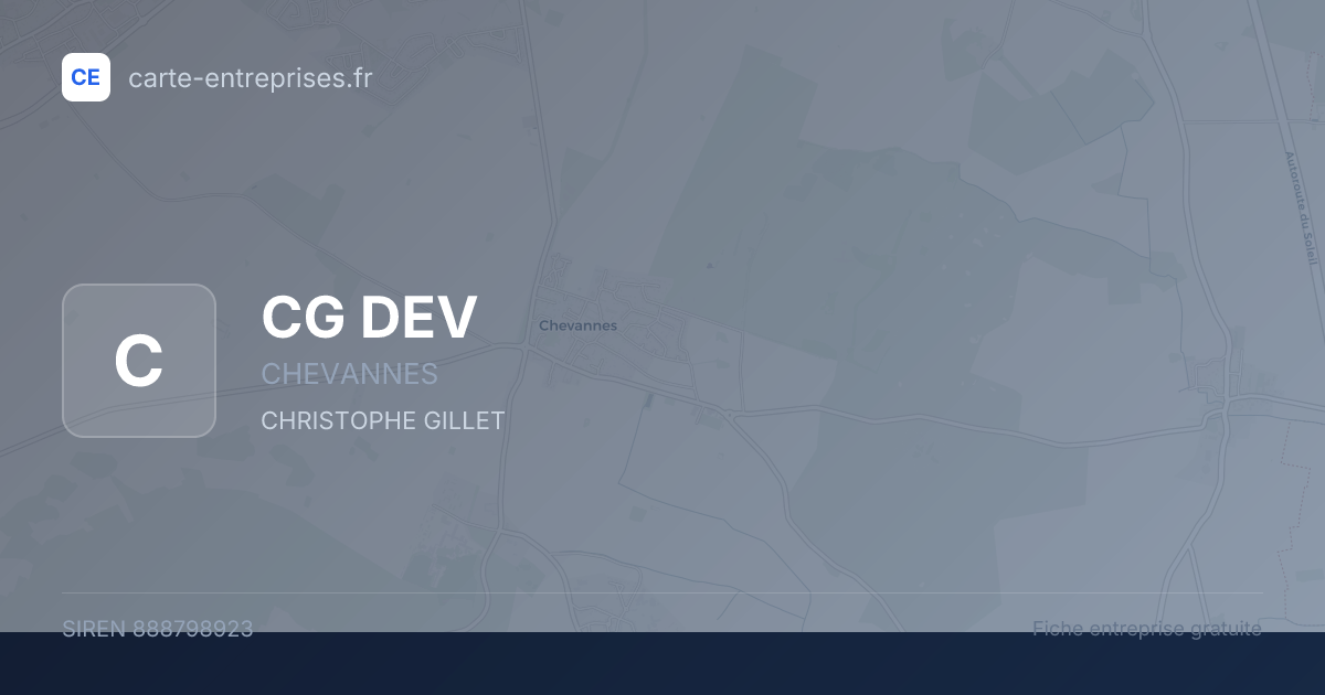 CG DEV — 888798923 — fiche entreprise