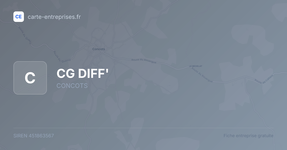 CG DIFF' — 451863567 — fiche entreprise