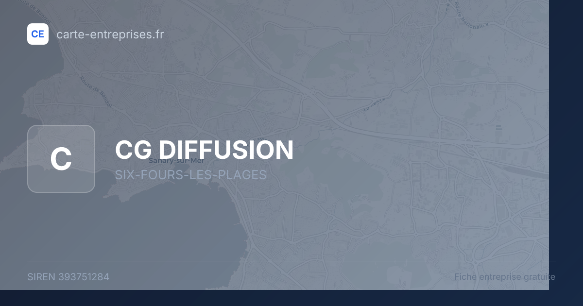 CG DIFFUSION — 393751284 — fiche entreprise