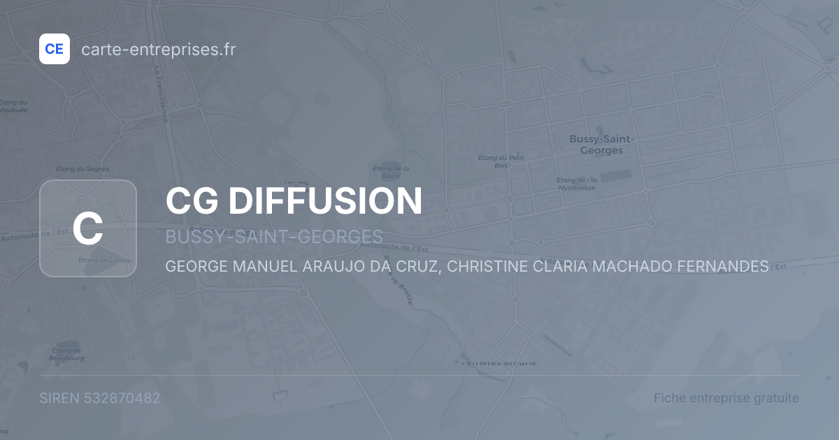 CG DIFFUSION — 532870482 — fiche entreprise