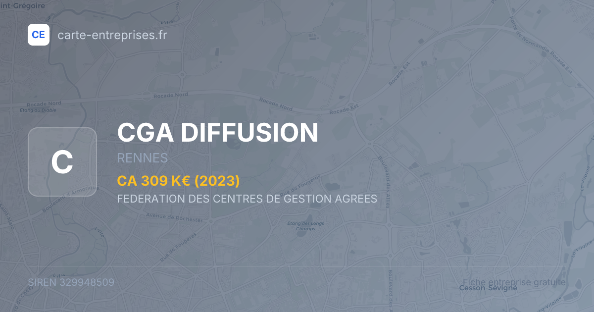 CGA DIFFUSION — 329948509 — fiche entreprise