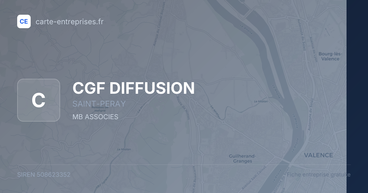 CGF DIFFUSION — 508623352 — fiche entreprise