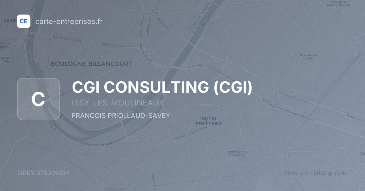 CGI CONSULTING (CGI) — 378005334 — fiche entreprise