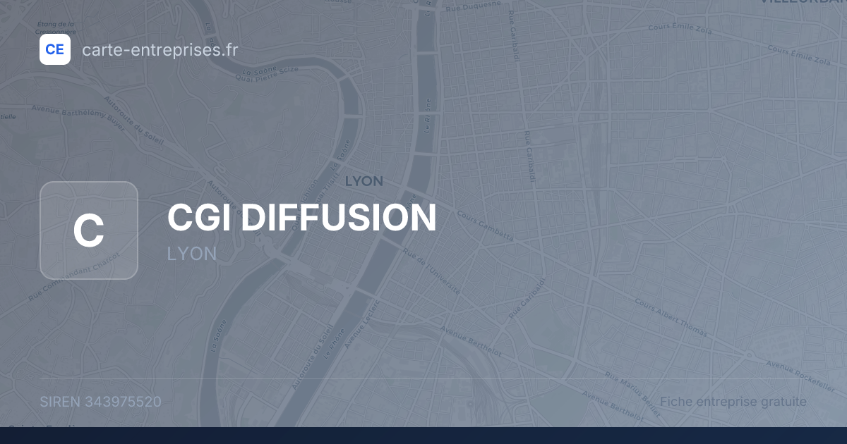 CGI DIFFUSION — 343975520 — fiche entreprise