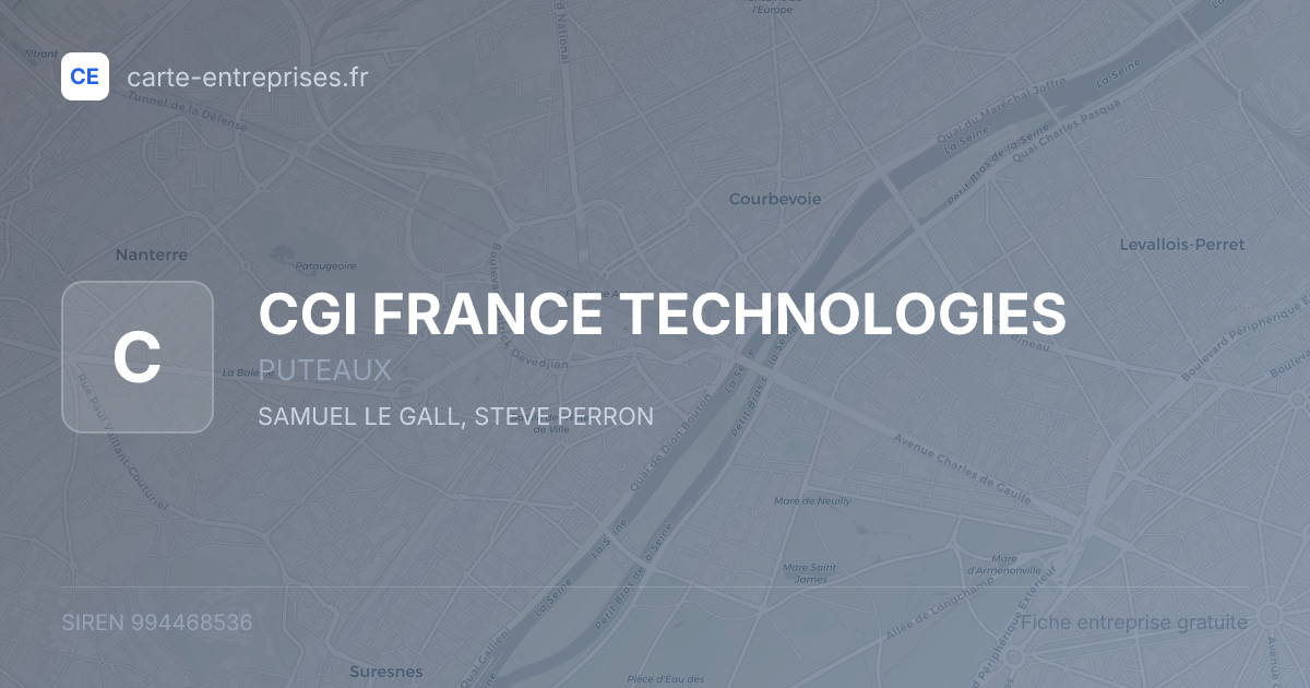 CGI FRANCE TECHNOLOGIES — 994468536 — fiche entreprise