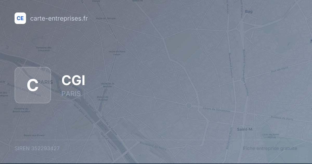 CGI — 352293427 — fiche entreprise
