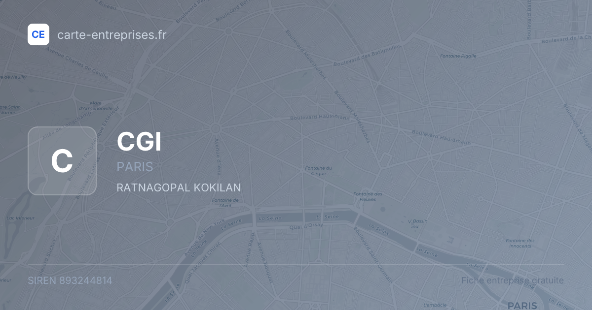 CGI — 893244814 — fiche entreprise