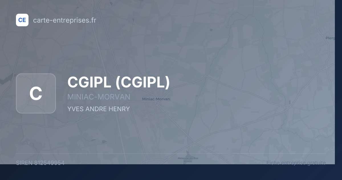 CGIPL — 812549954 — fiche entreprise