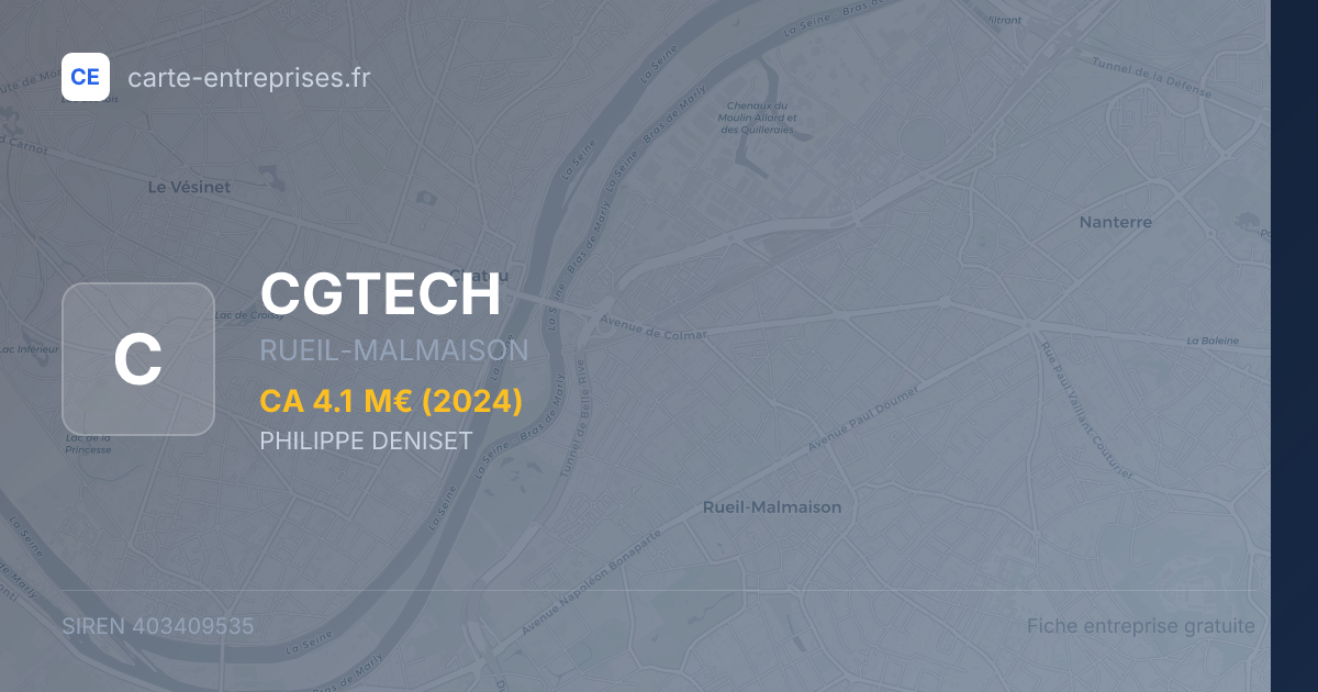 CGTECH — 403409535 — fiche entreprise
