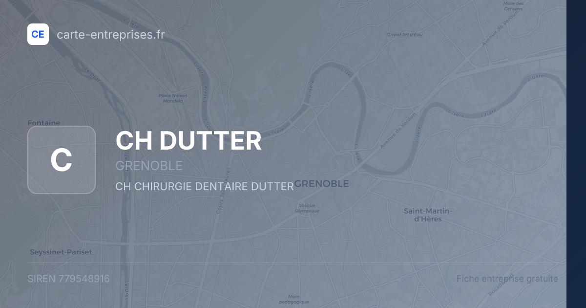 CH DUTTER — 779548916 — fiche entreprise