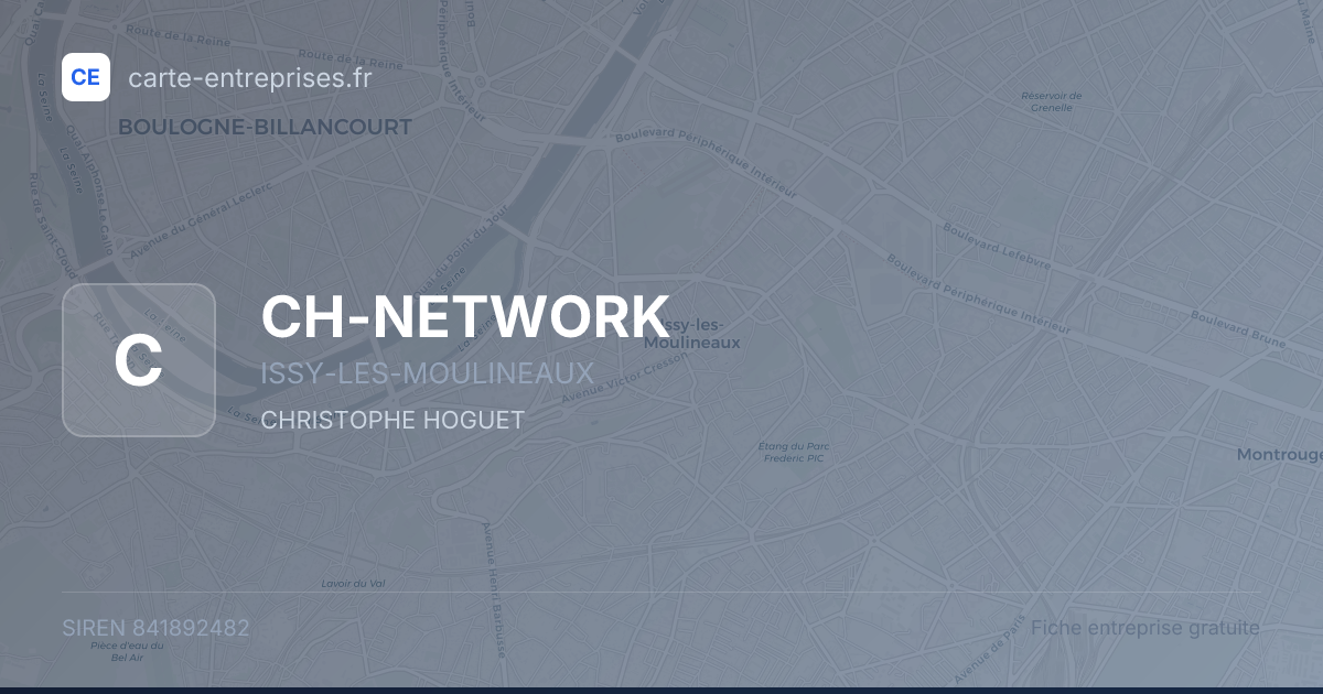 CH-NETWORK — 841892482 — fiche entreprise