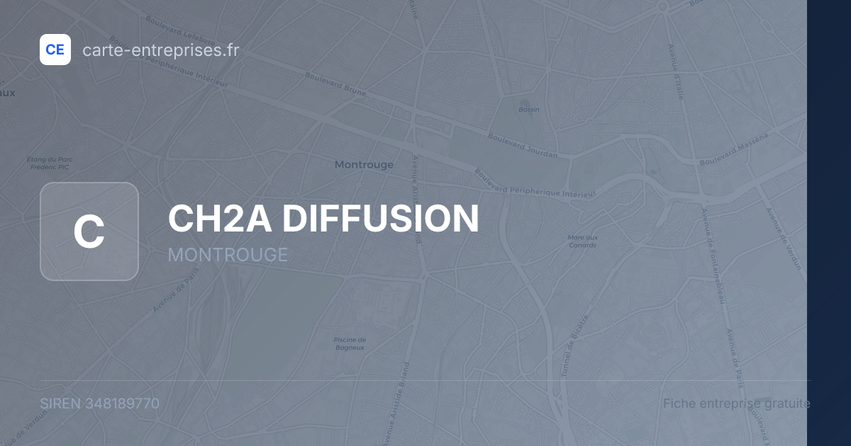 CH2A DIFFUSION — 348189770 — fiche entreprise