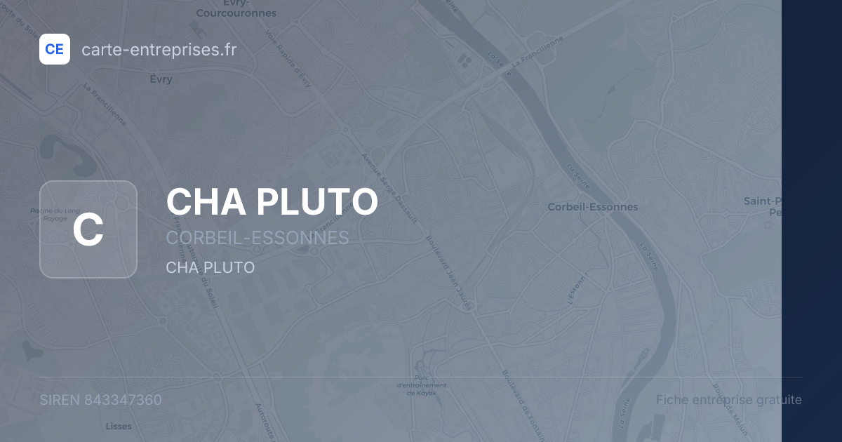 CHA PLUTO — 843347360 — fiche entreprise