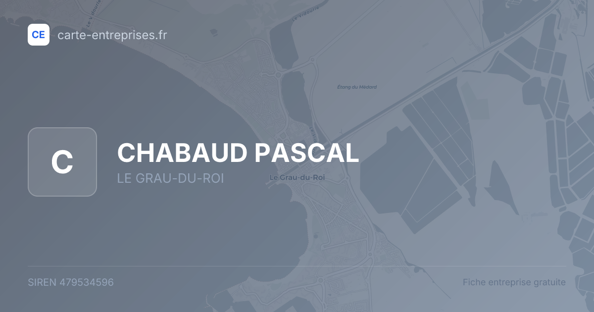 CHABAUD PASCAL — 479534596 — fiche entreprise