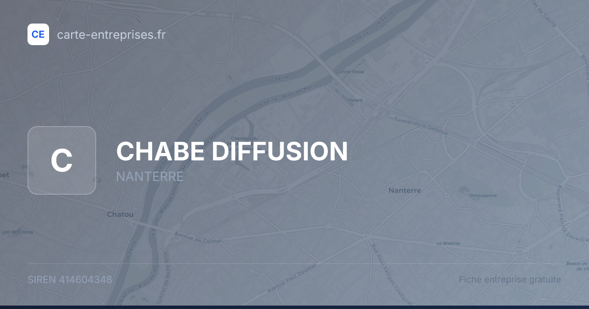 CHABE DIFFUSION — 414604348 — fiche entreprise