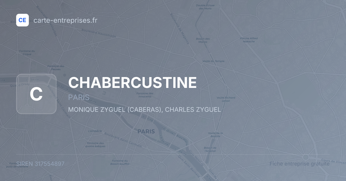 CHABERCUSTINE — 317554897 — fiche entreprise