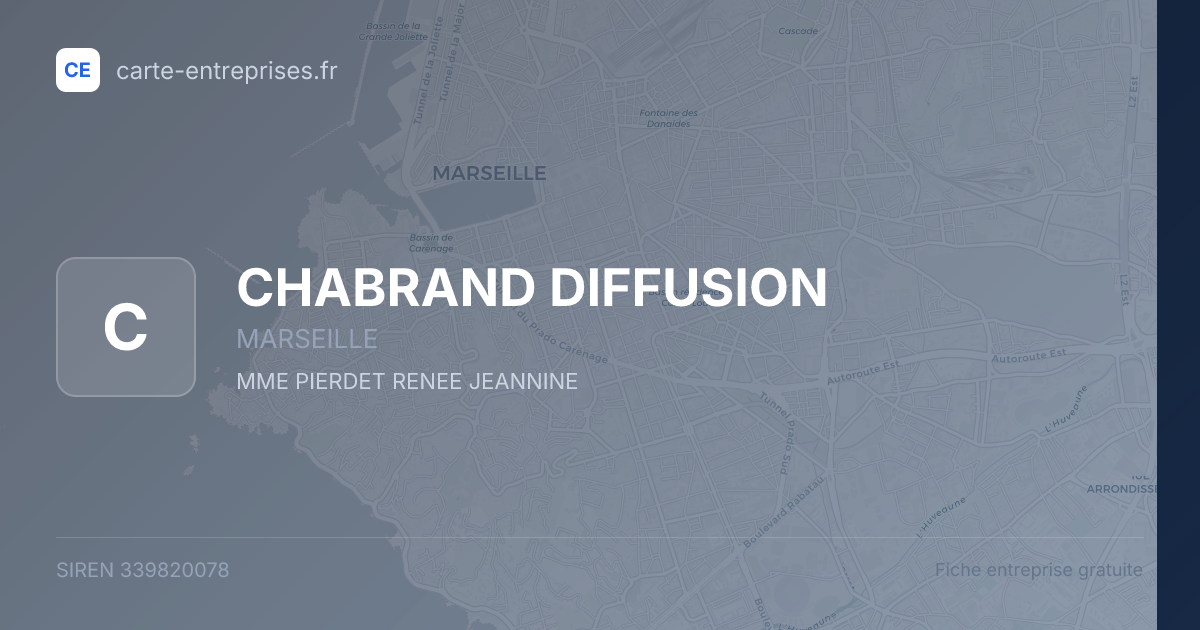CHABRAND DIFFUSION — 339820078 — fiche entreprise