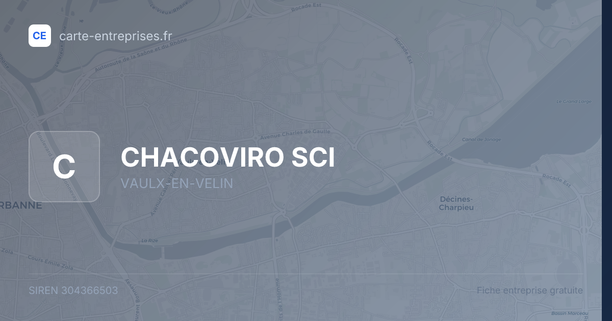 CHACOVIRO SCI — 304366503 — fiche entreprise