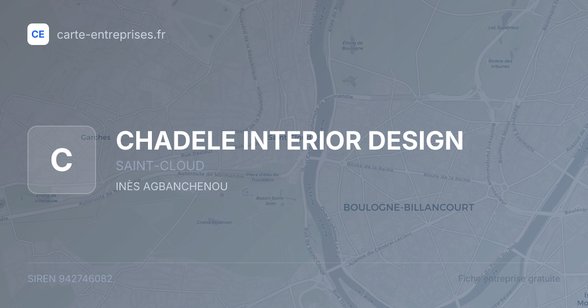CHADELE INTERIOR DESIGN — 942746082 — fiche entreprise