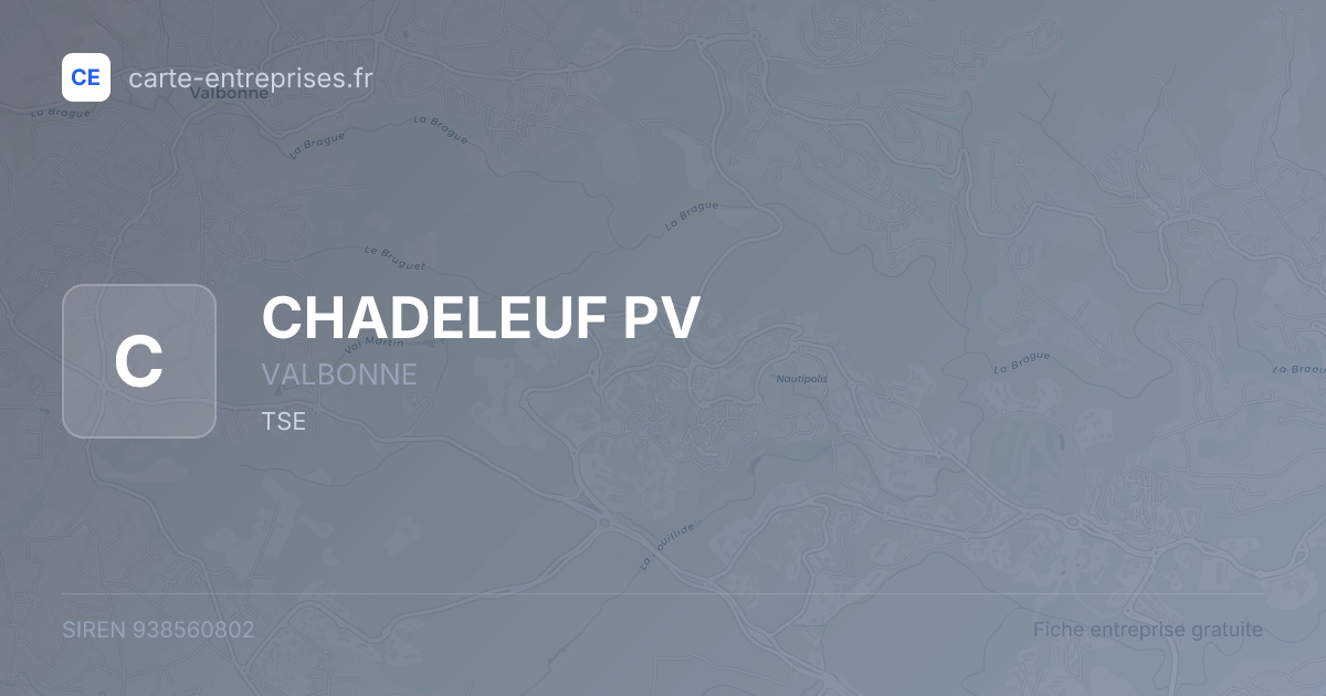 CHADELEUF PV — 938560802 — fiche entreprise