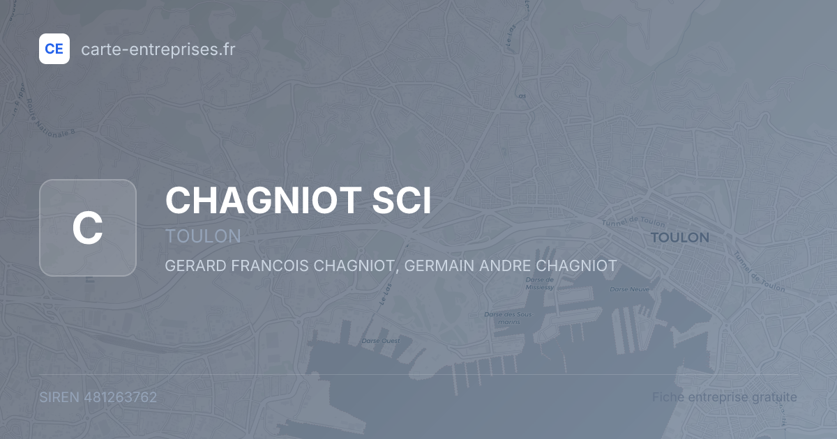 CHAGNIOT SCI — 481263762 — fiche entreprise
