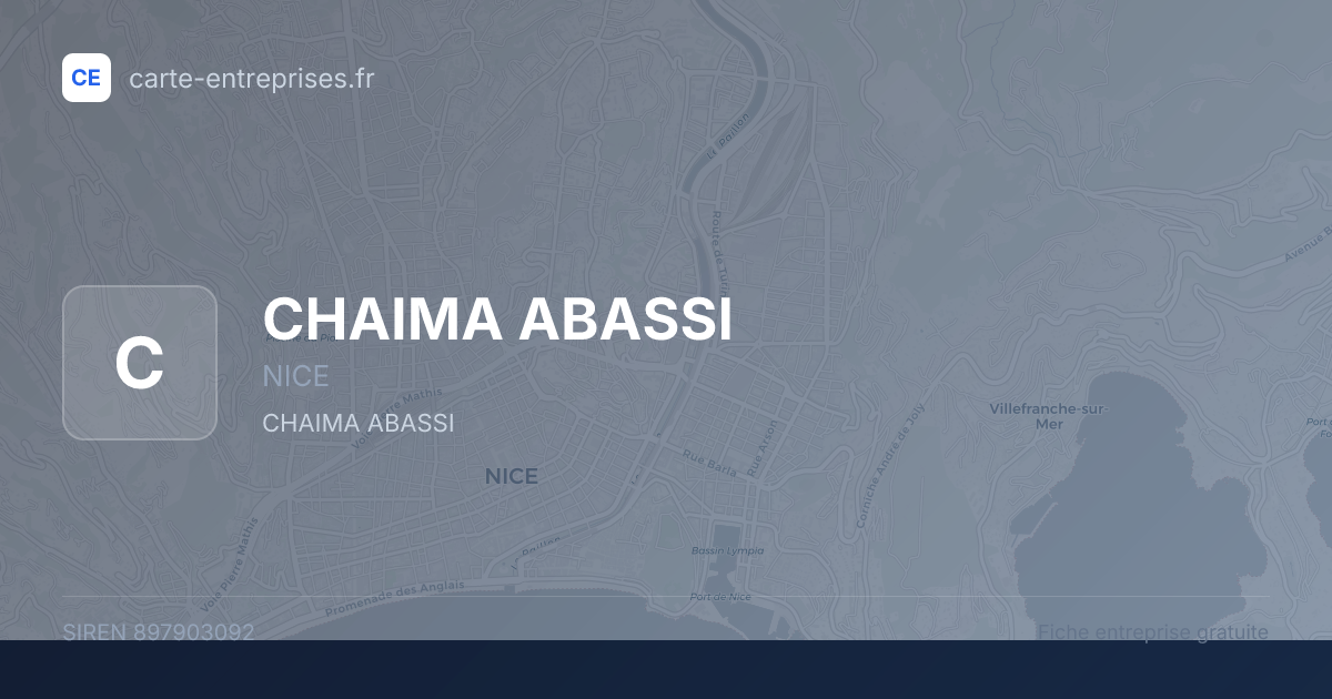 CHAIMA ABASSI — 897903092 — fiche entreprise