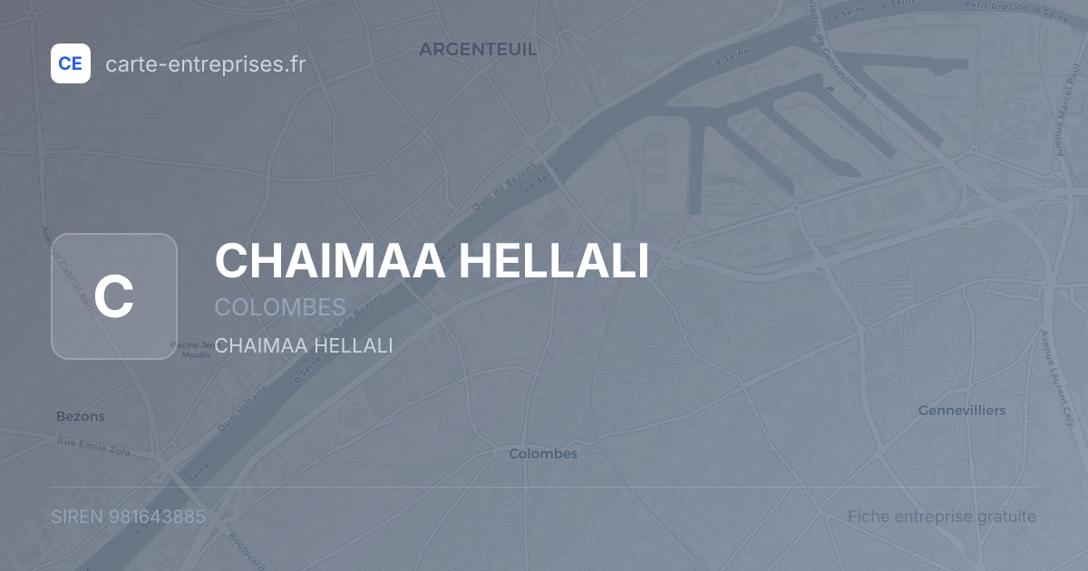 CHAIMAA HELLALI — 981643885 — fiche entreprise