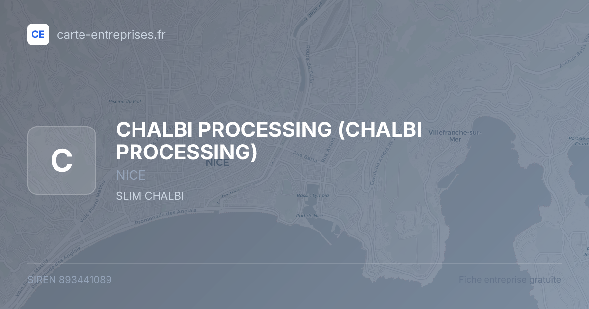 CHALBI PROCESSING — 893441089 — fiche entreprise
