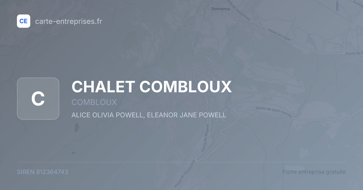 CHALET COMBLOUX — 812364743 — fiche entreprise