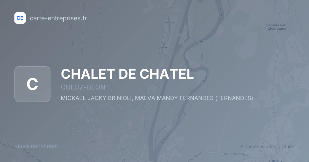 CHALET DE CHATEL — 930650981 — fiche entreprise
