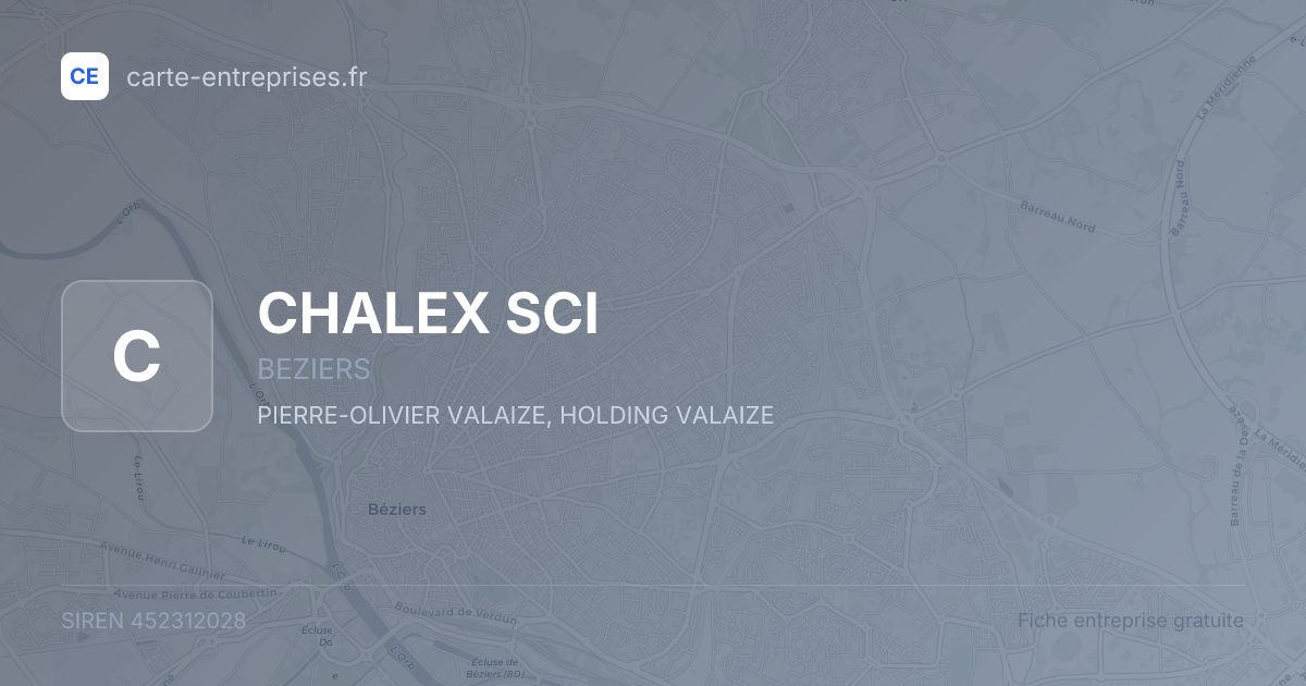 CHALEX SCI — 452312028 — fiche entreprise