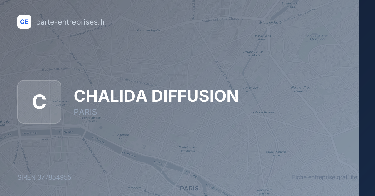 CHALIDA DIFFUSION — 377854955 — fiche entreprise