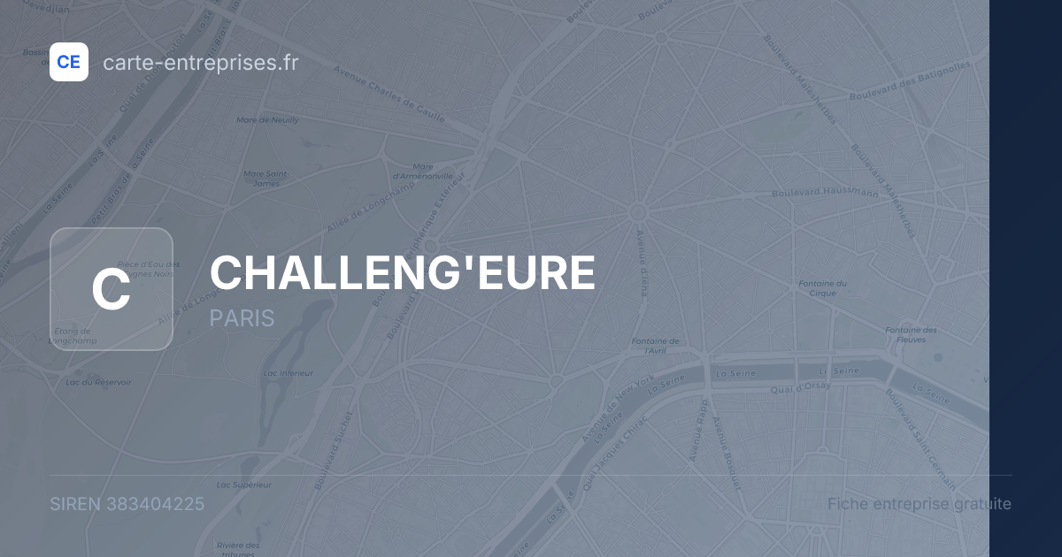 CHALLENG'EURE — 383404225 — fiche entreprise