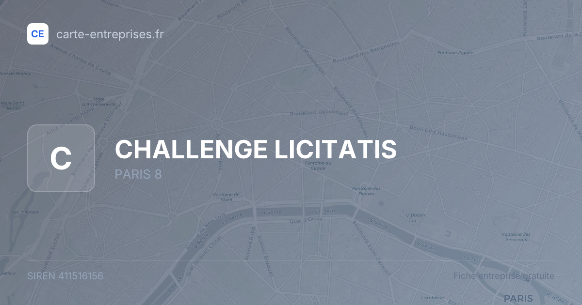 CHALLENGE LICITATIS — 411516156 — fiche entreprise