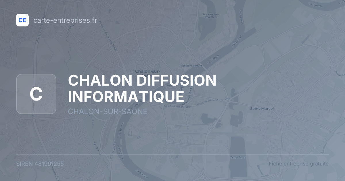 CHALON DIFFUSION INFORMATIQUE — 481991255 — fiche entreprise