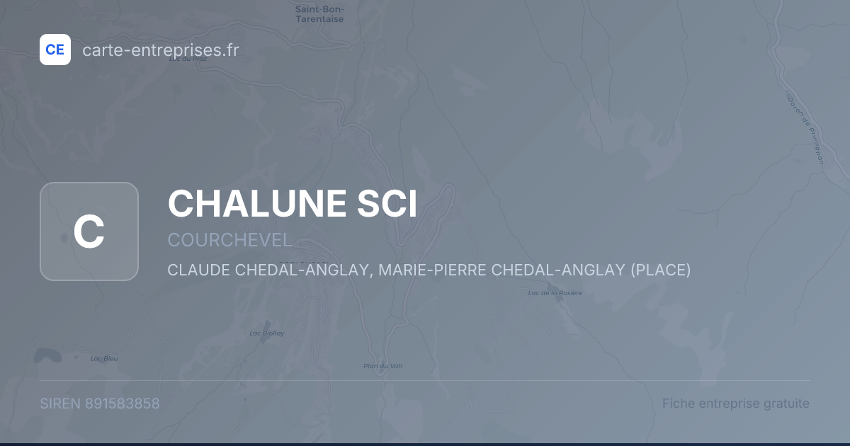 CHALUNE SCI — 891583858 — fiche entreprise