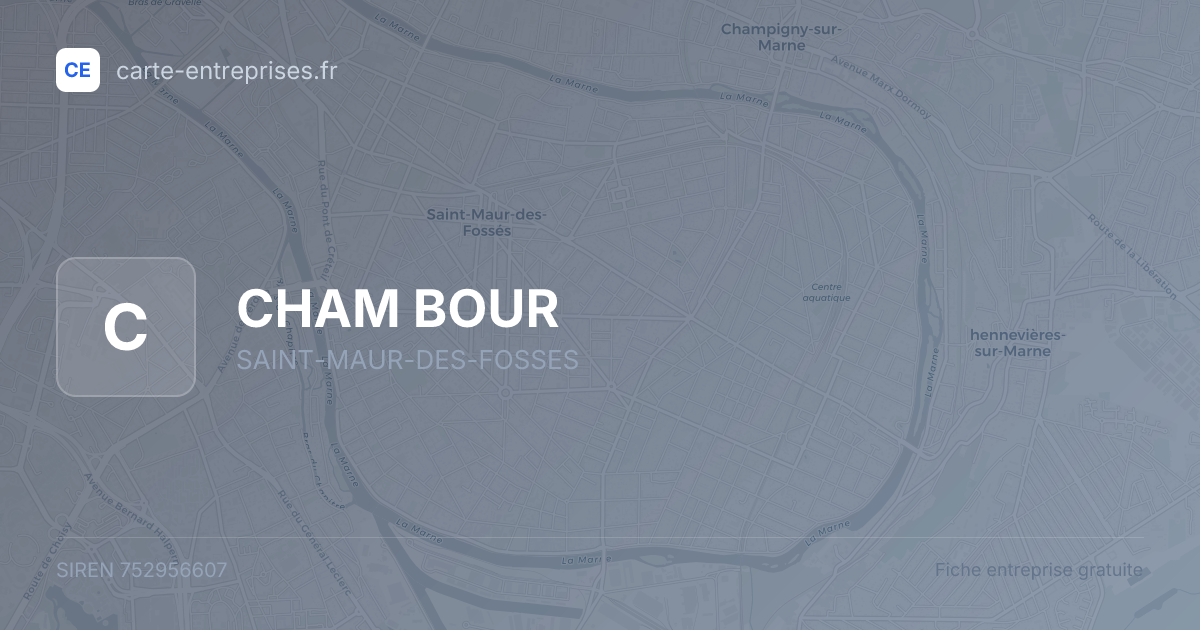 CHAM BOUR — 752956607 — fiche entreprise