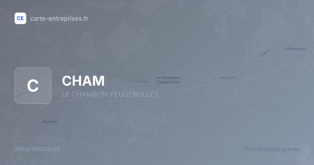 CHAM — 488836149 — fiche entreprise