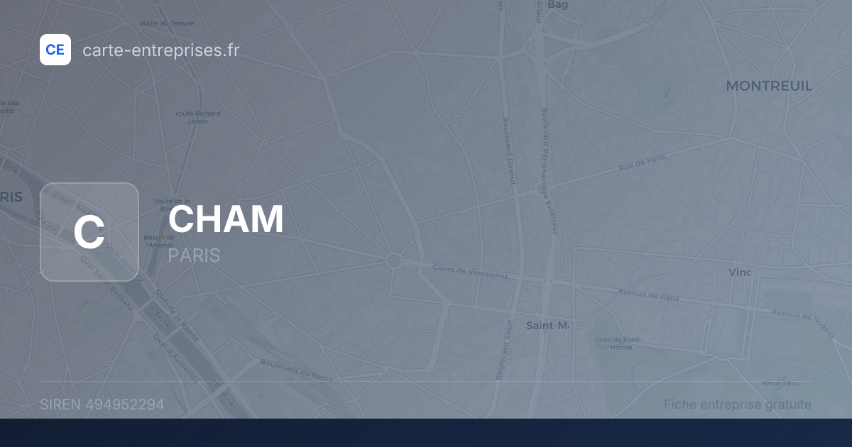 CHAM — 494952294 — fiche entreprise
