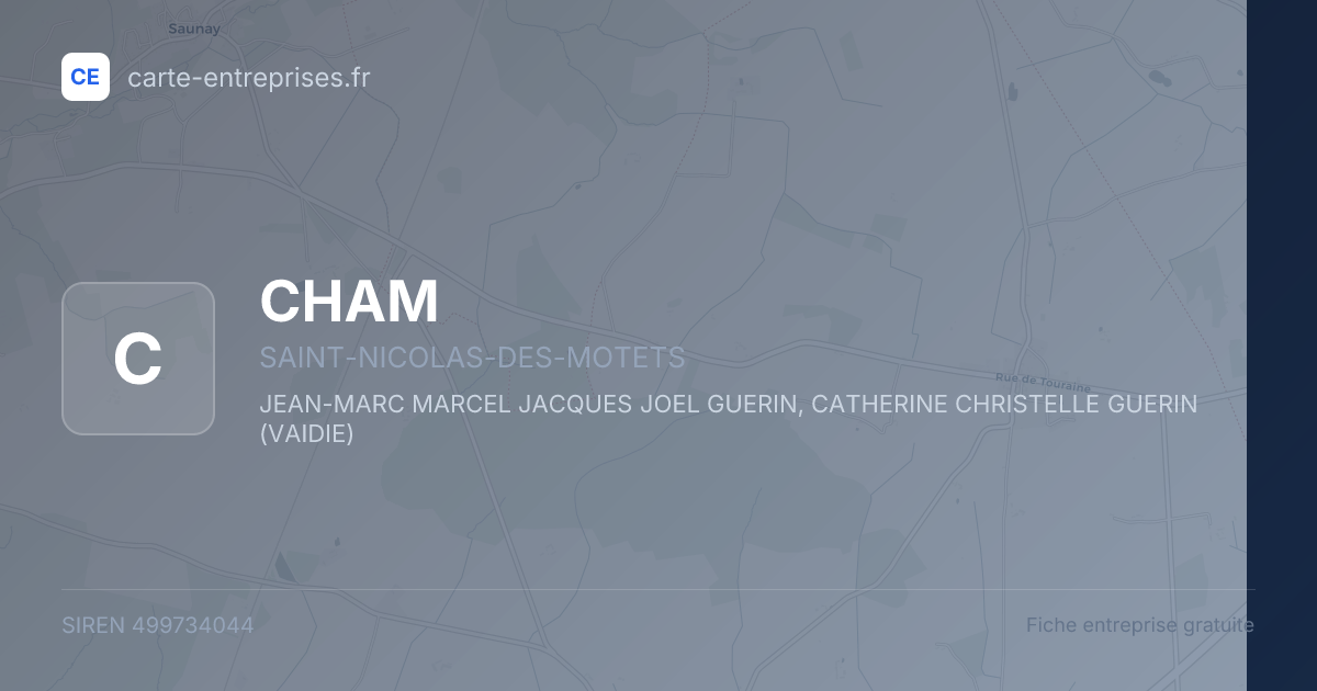 CHAM — 499734044 — fiche entreprise