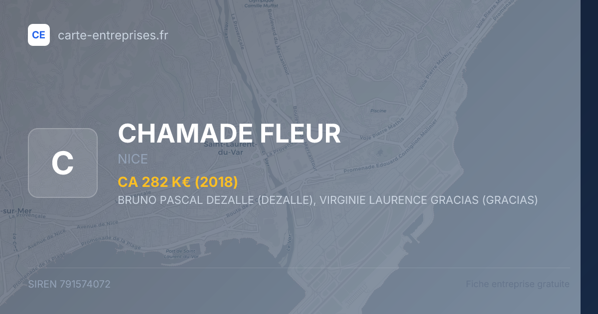 CHAMADE FLEUR — 791574072 — fiche entreprise