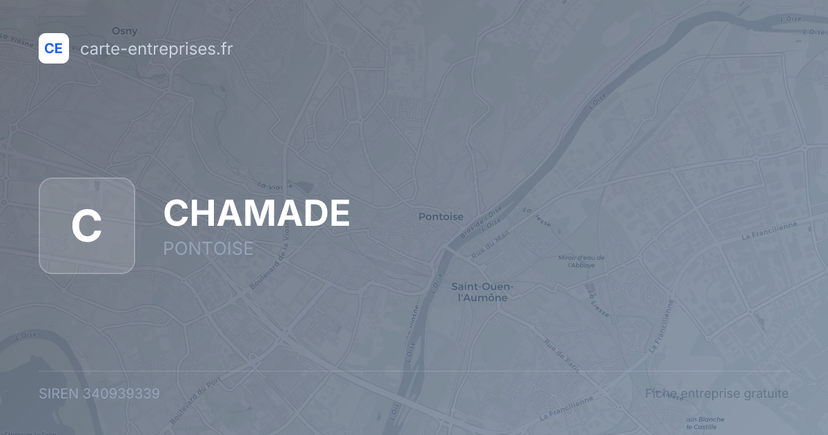CHAMADE — 340939339 — fiche entreprise