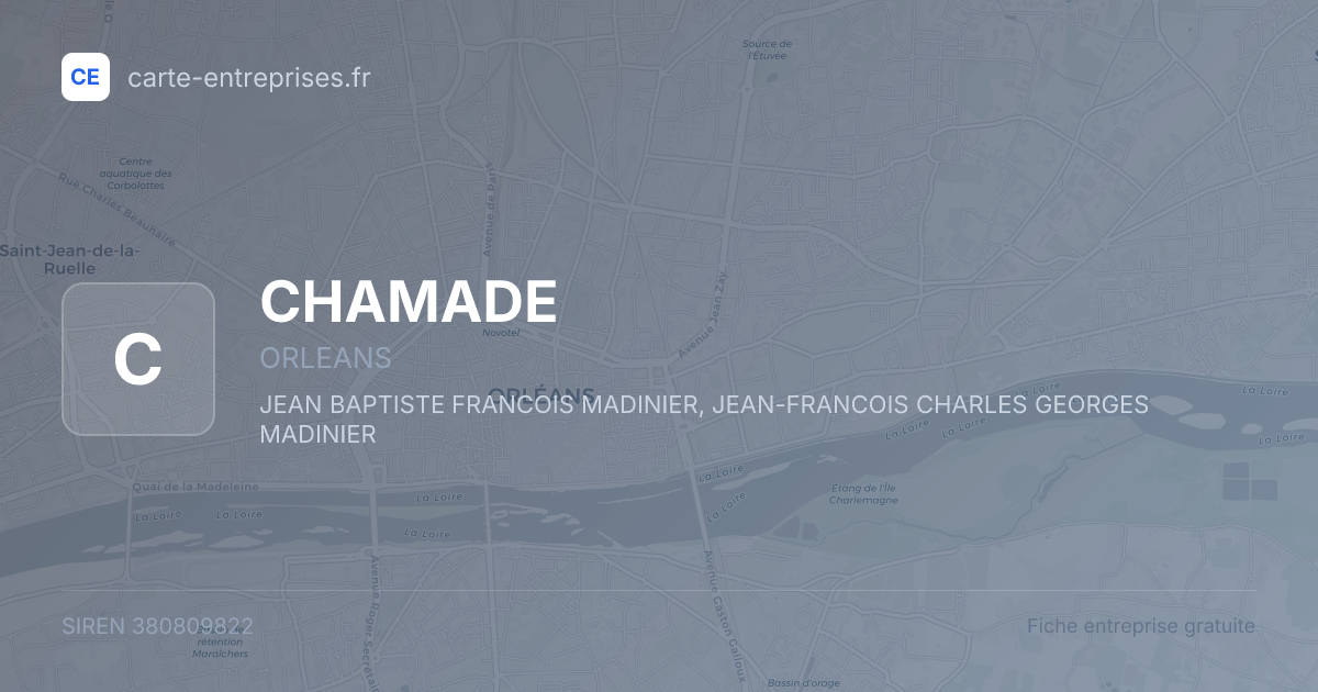 CHAMADE — 380809822 — fiche entreprise