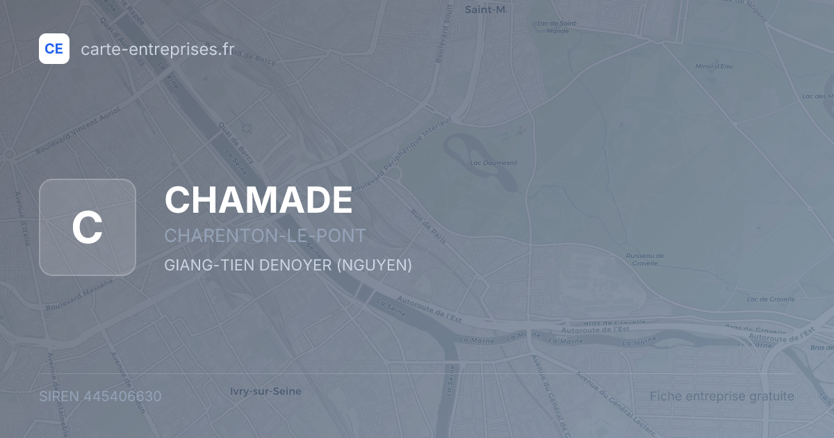 CHAMADE — 445406630 — fiche entreprise