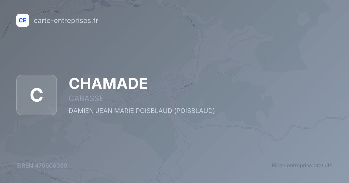 CHAMADE — 479606030 — fiche entreprise