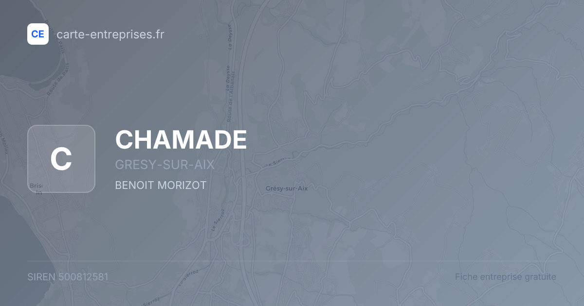 CHAMADE — 500812581 — fiche entreprise