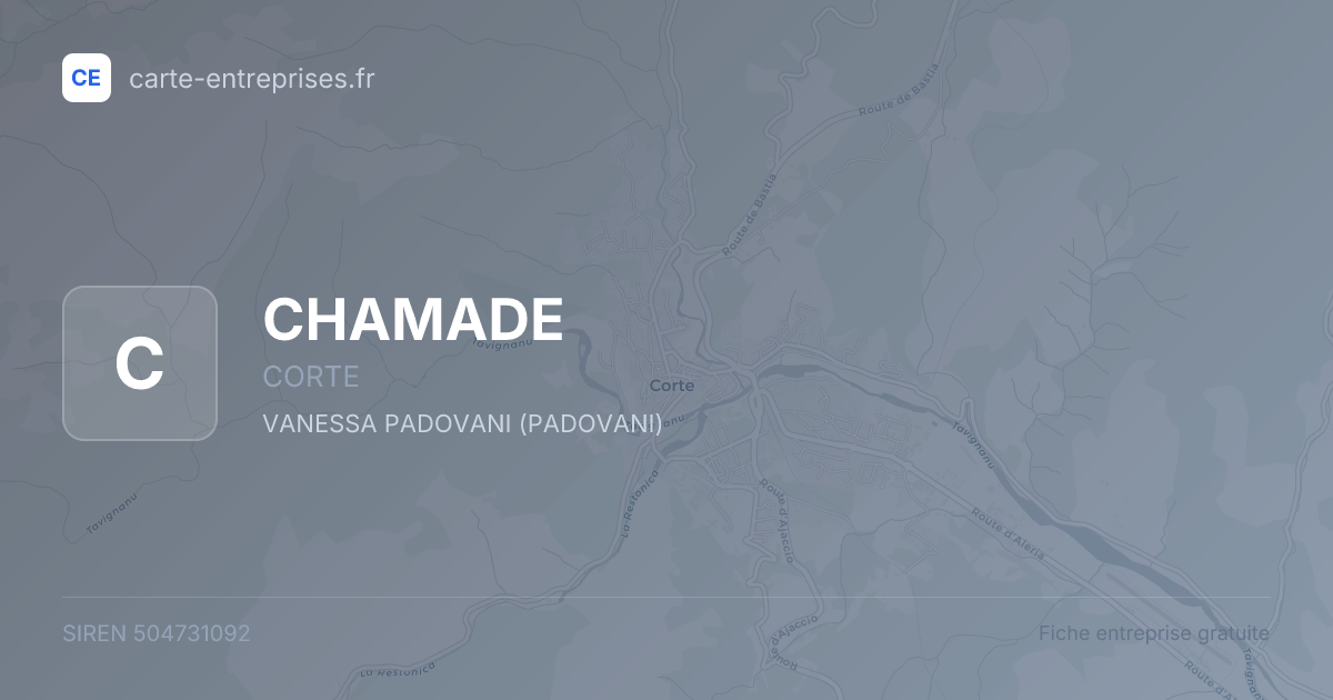 CHAMADE — 504731092 — fiche entreprise